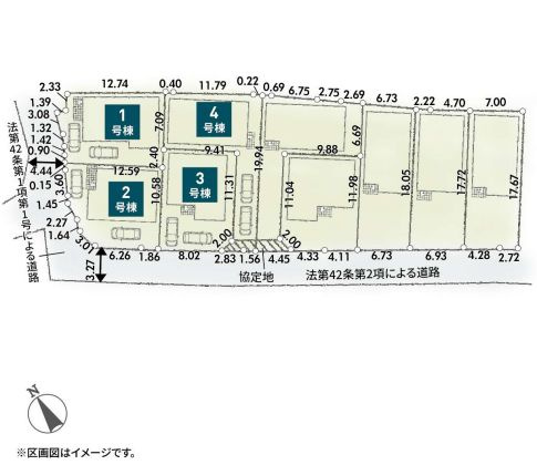 秦野市曽屋１丁目新築戸建て　第２-2号棟の区画図|区画図「秦野市曽屋１丁目新築戸建て」