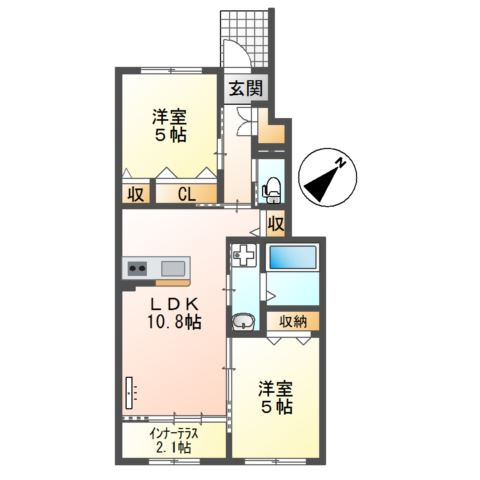 大石　拓司様　アパート新築工事の間取り