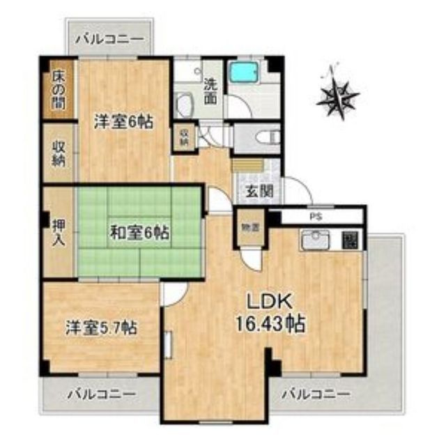 岐阜市福光西１丁目のアパートの間取り
