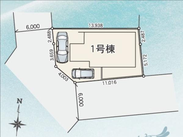 前橋市六供町25期1期の区画図|区画図