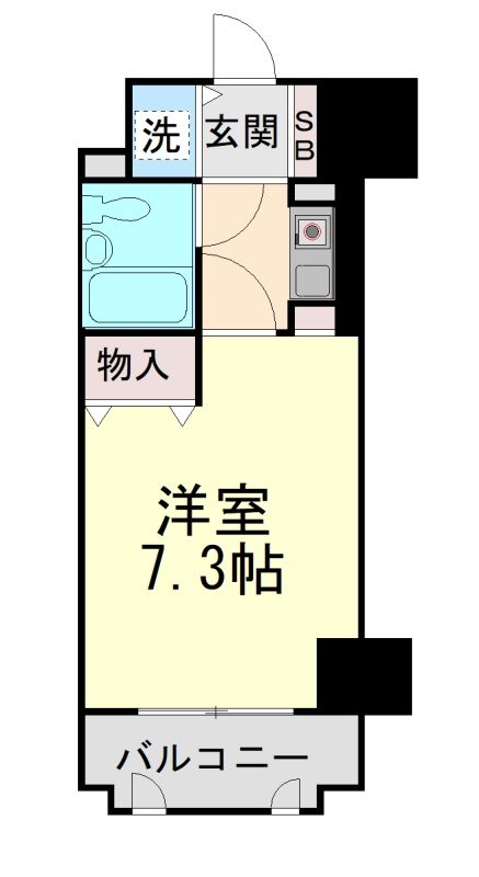 ライオンズマンション三宮東第２の間取り