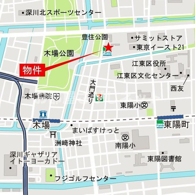 ＭＦＰＲコート木場公園【おとり物件なし】#学生・社会人にオススメ！初期費用分割払いOK！の地図