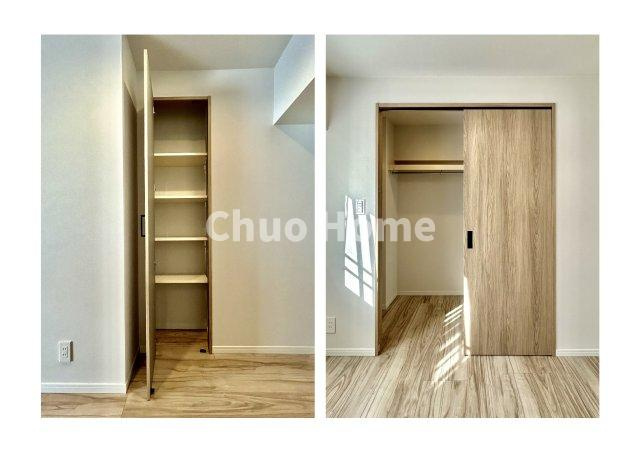 エルアルカサル尾久の収納|居室にはクローゼットを完備し、自由度の高い家具の配置が叶うシンプルな空間です。お子様の成長と必要になる子供部屋を与えるにはぴったりの間取りですね。