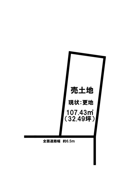 【土地図】 | 亀岡　下矢田町四丁目　建築条件無し売土地