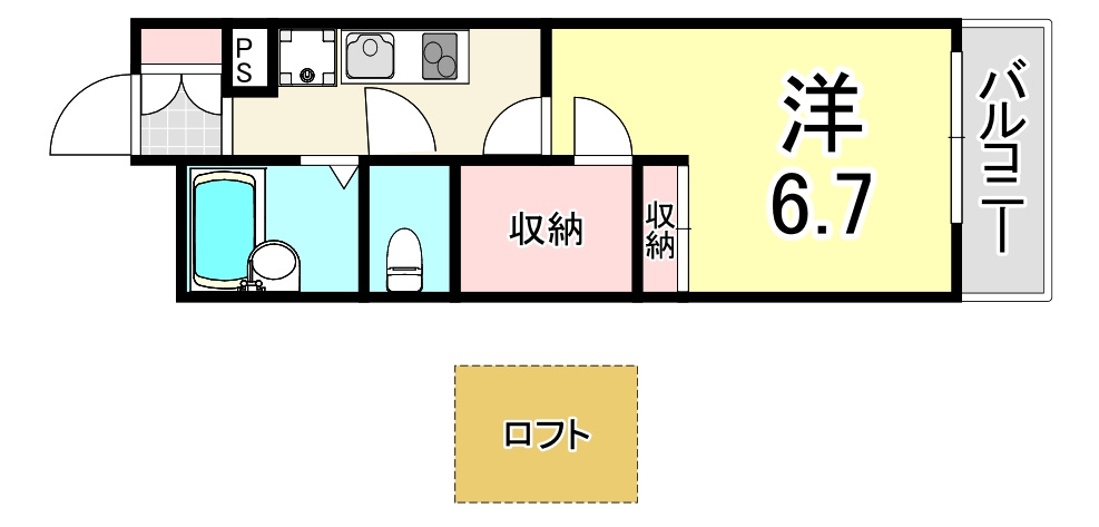 レオパレスあまがさき駅近の間取り