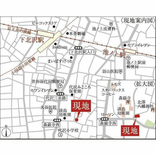 ウェルスクエアイズム下北沢の地図