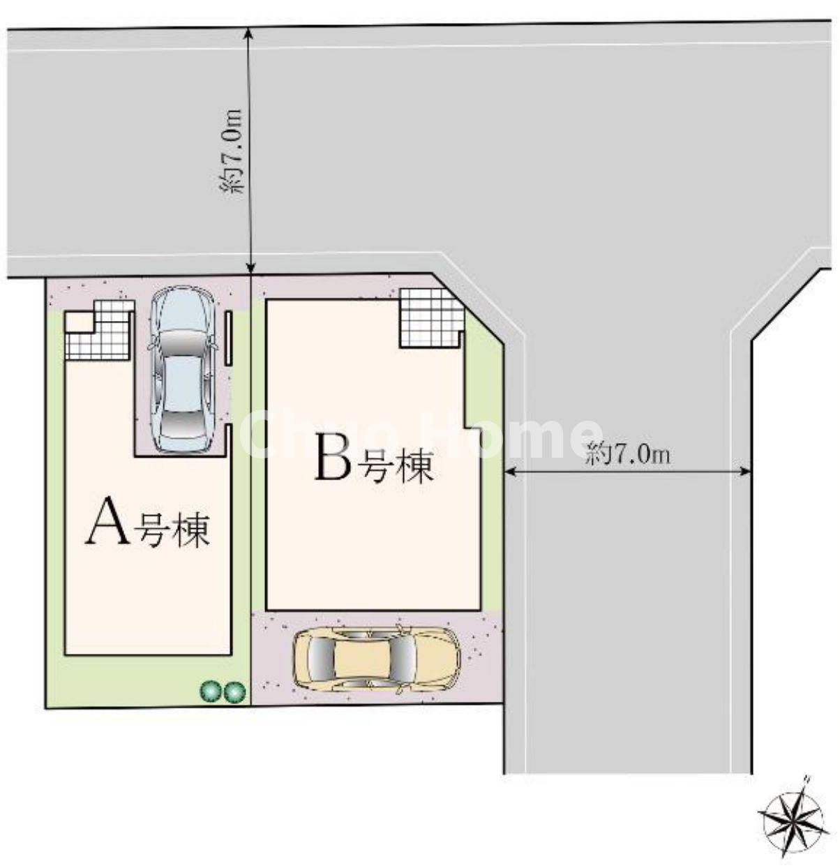 江戸川区鹿骨3丁目新築分譲住宅の区画図|区画図