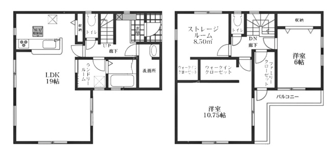 【間取り】 | 亀岡　篠町柏原町頭　新築一戸建