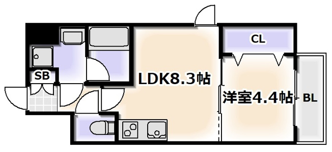 【間取り】 | スプランディッド難波III