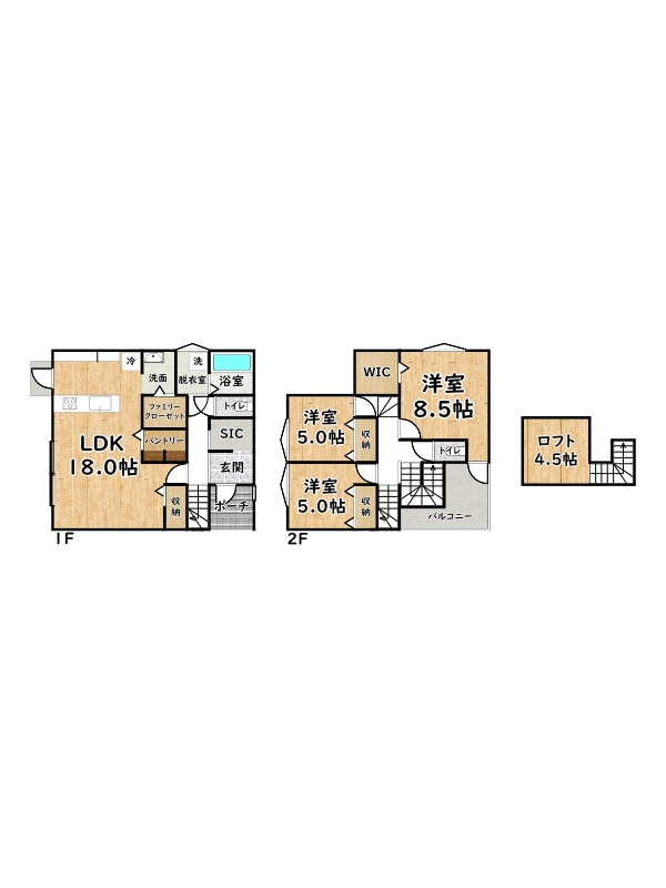 姫路市御立西3丁目/新築戸建の間取り