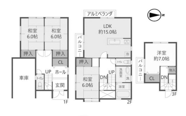 【間取り】 | 上桂北村町　一戸建