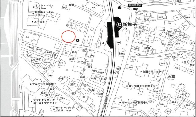 知多市新舞子字大瀬　Ａ区画　売り土地の地図