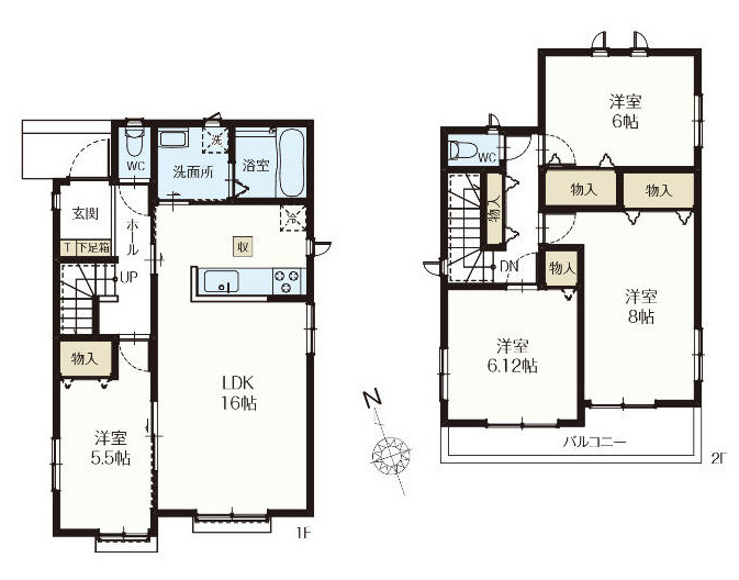 伊奈町栄1丁目46番　新築一戸建て　ハートフルタウン　Ｂ
