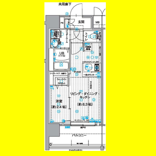 エスリード志賀本通ザ・フロント　名古屋市賃貸　仲介手数料無料の間取り