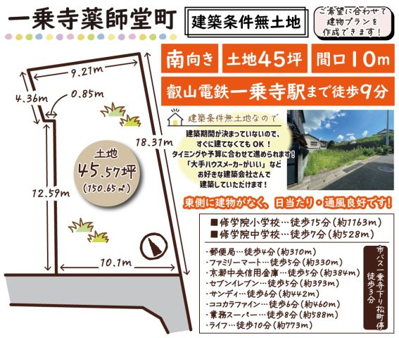 一乗寺薬師堂町の区画図