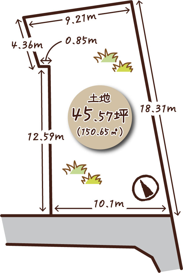 一乗寺薬師堂町の土地図