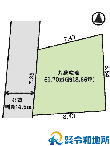 売地　茅ヶ崎市松林1丁目の土地図