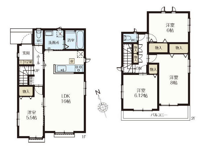 伊奈町栄1丁目46番　新築一戸建て　ハートフルタウン　F