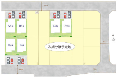 伊奈町栄1丁目46番　新築一戸建て　ハートフルタウン　Fの区画図|F号棟