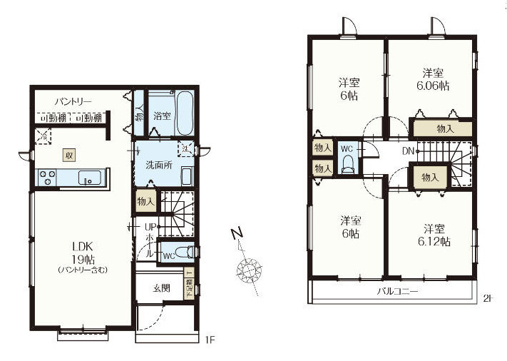伊奈町栄1丁目46番　新築一戸建て　ハートフルタウン　H