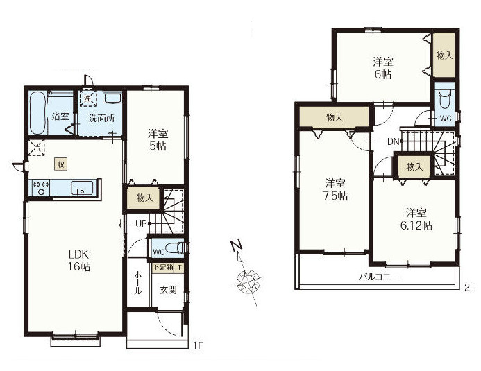 伊奈町栄1丁目46番　新築一戸建て　ハートフルタウン　Iの間取り|【全6棟・I号棟】伊奈町栄1丁目46番　新築一戸建て　ハートフルタウン　I・4LDK・土地面積138.36m2・建物面積97.91m2