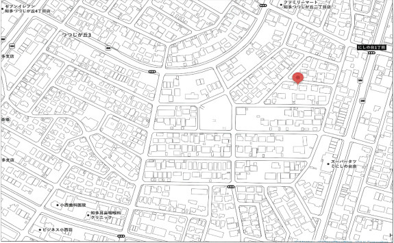 知多市つつじが丘３丁目　Ｂ区画　売り土地の地図