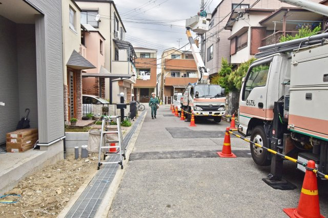 リーブルガーデン食満6丁目新築一戸建て│2SLDK+駐車1台可の外観|阪急神戸線「園田」駅徒歩15分の立地。通勤にも通学にも便利な立地です。