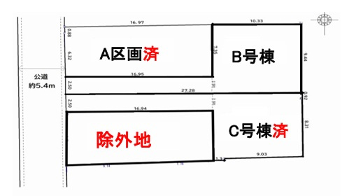 習志野市東習志野８丁目の区画図