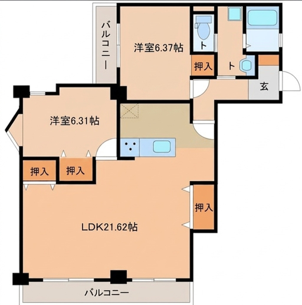 第64川崎ビルの間取り