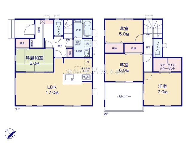 杉戸町清地２期　新築一戸建て　リーブルガーデンの間取り|全１区画