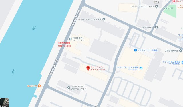 スペリアシティ名南アネックス1の地図|2台目の駐車場が必要な方に
