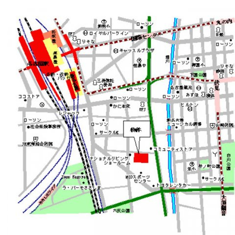 パークアクシス名駅南の地図