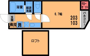 エクセリーヌ別府IIの間取り