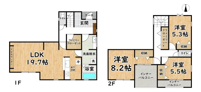 揖保郡太子町立岡/新築戸建の間取り