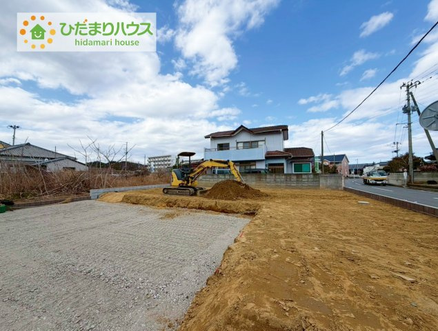 いわき市平沼ノ内第7　新築戸建　１号棟の外観|南道路で日当たり良好！！お洗濯物もすぐ乾いちゃいますね(*^-^*)