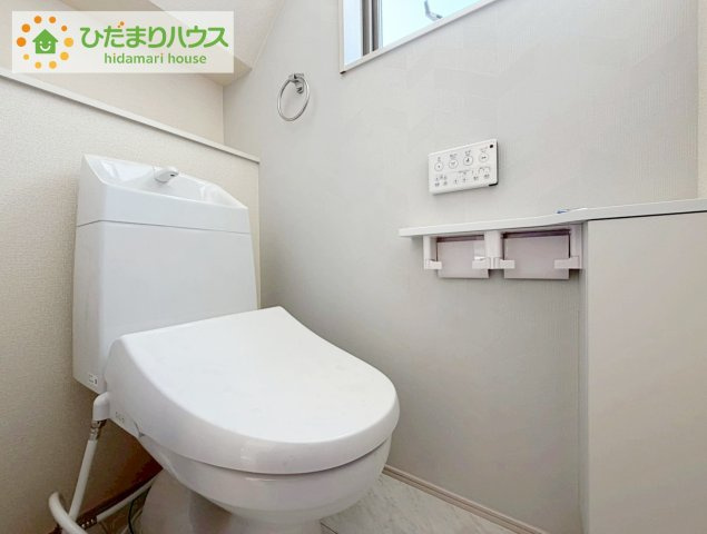 いわき市平南白土２期　新築戸建　3号棟のトイレ|トイレは1F、2F共に完備！取り合いになることがありませんね(^^)/