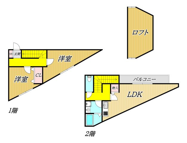 テラスハウスWAKOの間取り