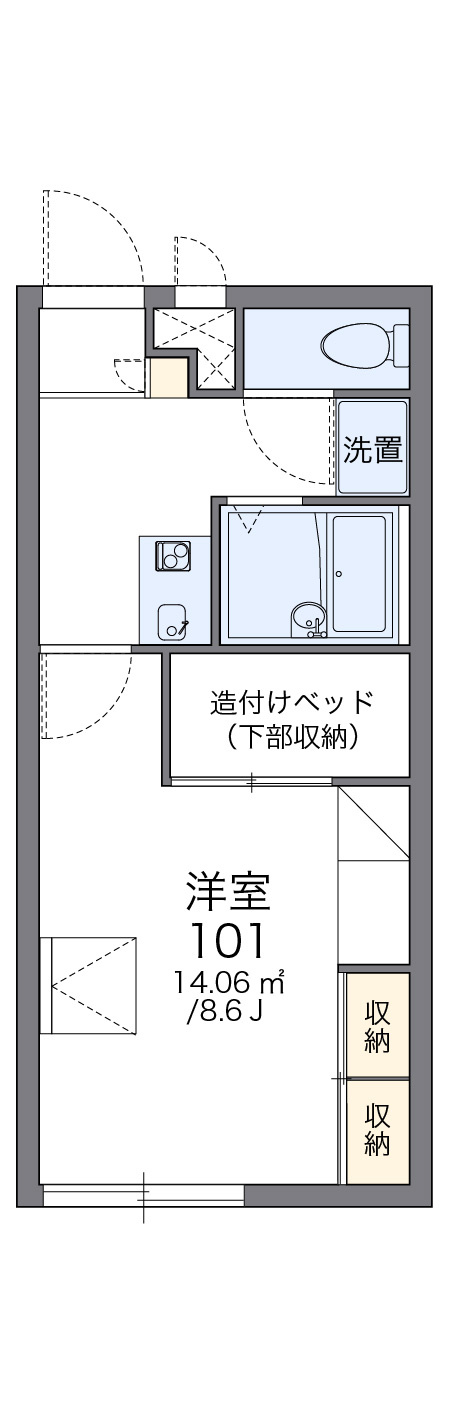 レオパレス木花の間取り|画像2