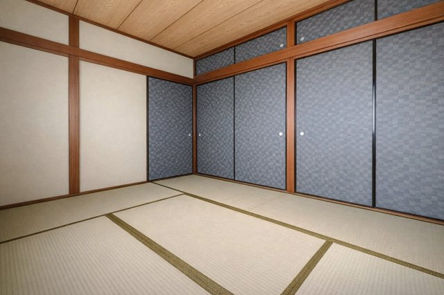 大塚町2丁目の和室|【６帖】シンプルで落ち着いた和室は、収納や押入れも完備。家事や生活動線を邪魔せず、快適に暮らせる居心地の良い空間です。