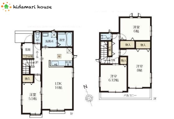 伊奈町栄1丁目46番　新築戸建　ハートフルBの間取り|4LDK
