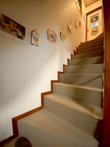 ■□旗ヶ崎1丁目RC戸建□■の内装|じゅたん張りの階段で滑りにくい仕様となっております。