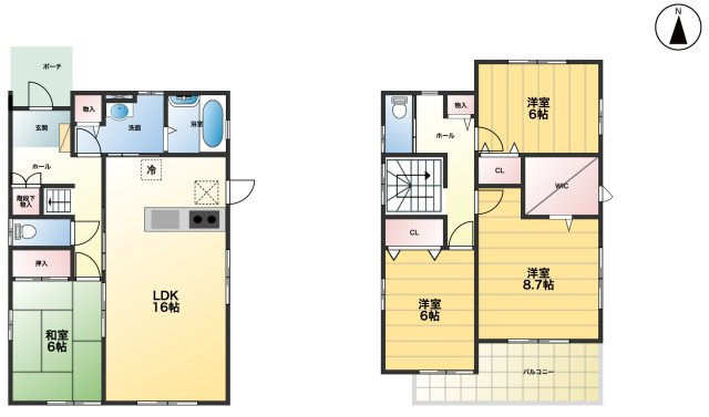 【間取り】 | 行田市藤原町2丁目　中古戸建