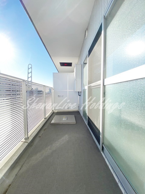 厚木市栄町２丁目の賃貸マンションのバルコニー|広々バルコニー♪