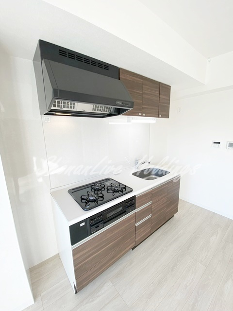 厚木市栄町２丁目の賃貸マンションのキッチン|ガス3口コンロ♪