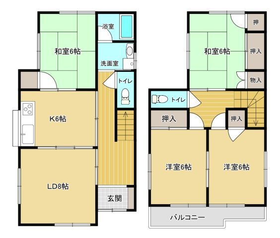 灘区篠原台　の間取り|家族みんなが忙しい朝も順番待ちがないトイレ2ヶ所有