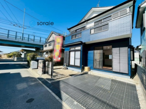 川越市府川　中古戸建の前面道路含む現地写真|令和8年２月19日撮影。