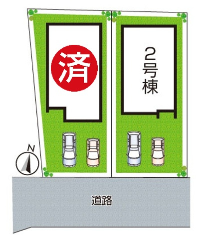 29日(土)30日(日)現地ご見学可能！　川西市緑が丘　第1期　新築一戸建ての区画図|全2区画
