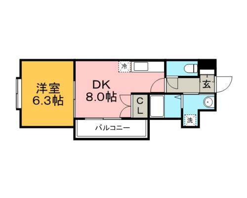 リード中央町【10,000円キャッシュバック対象物件】の間取り