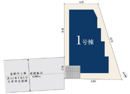 葛飾区お花茶屋３丁目の新築戸建の区画図|～区画図～