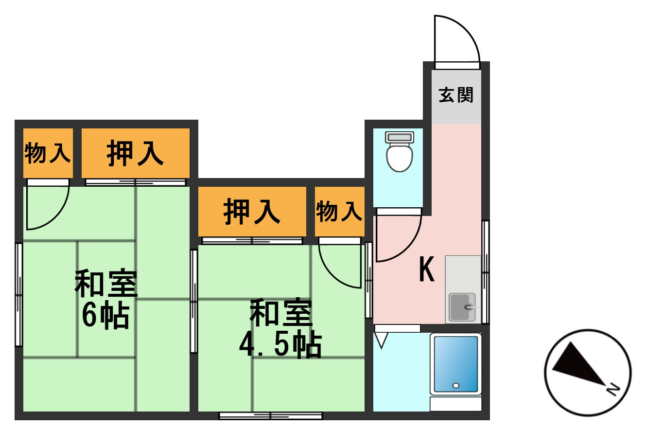 松島荘の間取り